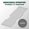 VANDECK Custom Fit Mercedes Sprinter 170 Extended Van Floor Mat (2015+), Coin Top, Heavy Duty Rubber Cargo Liner
