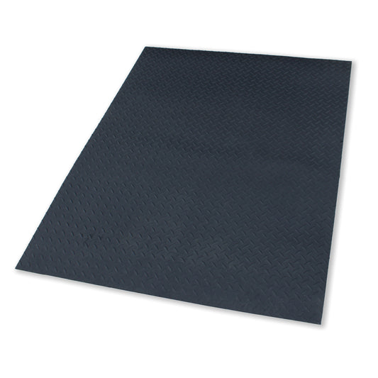 VANDECK Universal Cargo Van Flooring, 4mm 60" x 123" Diamond Plate Rubber Flooring
