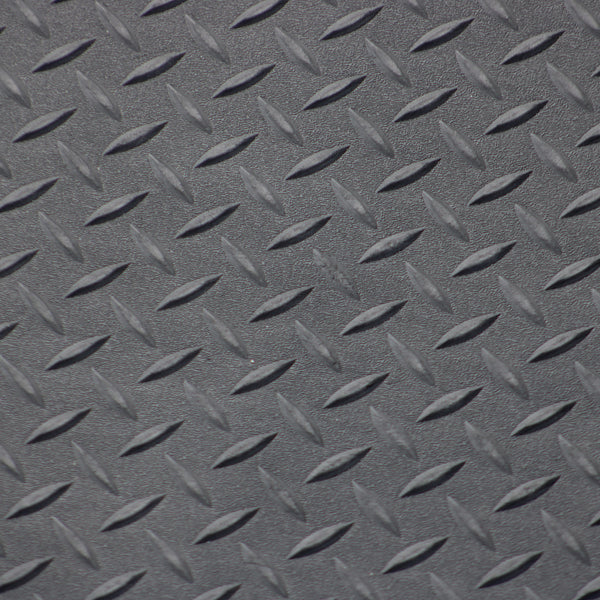 VANDECK Universal Cargo Van Flooring, 4mm 70" x 123" Diamond Plate Rubber Flooring