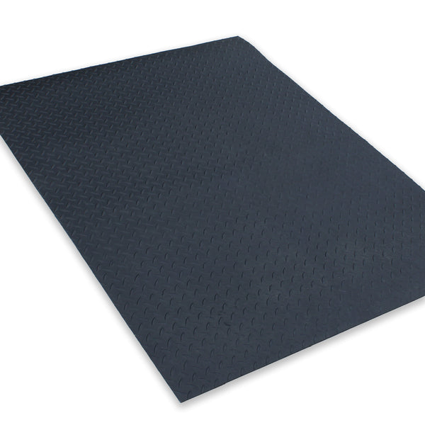 VANDECK Universal Cargo Van Flooring, 4mm 70" x 123" Diamond Plate Rubber Flooring