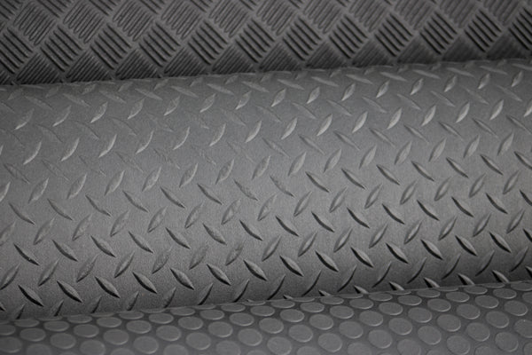 VANDECK Universal Cargo Van Flooring, 4mm 70" x 123" Diamond Plate Rubber Flooring