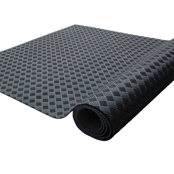 VANDECK Universal Cargo Van Flooring, 4mm 70" x 123" Deck Plate Rubber Flooring