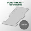 VANDECK Custom Fit Ford Transit 130 Van Floor Mat (2015+), Coin Top, Heavy Duty Rubber Cargo Liner