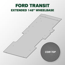 VANDECK Custom Fit Ford Transit 148 Extended Van Floor Mat (2015+), Coin Top, Heavy Duty Rubber Cargo Liner