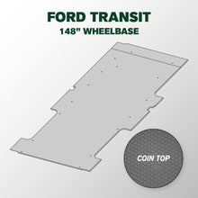 VANDECK Custom Fit Ford Transit 148 Van Floor Mat (2015+), Coin Top, Heavy Duty Rubber Cargo Liner
