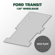 VANDECK Custom Fit Ford Transit 130 Van Floor Mat (2015+), Deck Plate, Heavy Duty Rubber Cargo Liner