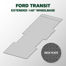 VANDECK Custom Fit Ford Transit 148 Extended Van Floor Mat (2015+), Deck Plate, Heavy Duty Rubber Cargo Liner
