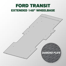 VANDECK Custom Fit Ford Transit 148 Van Floor Mat (2015+), Diamond Plate, Heavy Duty Rubber Cargo Liner