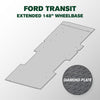 VANDECK Custom Fit Ford Transit 148 Van Floor Mat (2015+), Diamond Plate, Heavy Duty Rubber Cargo Liner