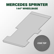 VANDECK Custom Fit Mercedes Sprinter 144 Van Floor Mat (2015+), Coin Top, Heavy Duty Rubber Cargo Liner