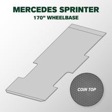 VANDECK Custom Fit Mercedes Sprinter 170 Van Floor Mat (2015+), Coin Top, Heavy Duty Rubber Cargo Liner