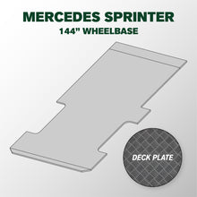 VANDECK Custom Fit Mercedes Sprinter 144 Van Floor Mat (2015+), Deck Plate, Heavy Duty Rubber Cargo Liner