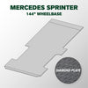 VANDECK Custom Fit Mercedes Sprinter 144 Van Floor Mat (2015+), Diamond Plate, Heavy Duty Rubber Cargo Liner
