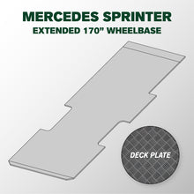 VANDECK Custom Fit Mercedes Sprinter 170 Extended Van Floor Mat (2015+), Deck Plate, Heavy Duty Rubber Cargo Liner