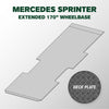 VANDECK Custom Fit Mercedes Sprinter 170 Extended Van Floor Mat (2015+), Deck Plate, Heavy Duty Rubber Cargo Liner