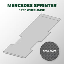 VANDECK Custom Fit Mercedes Sprinter 170 Van Floor Mat (2015+), Deck Plate, Heavy Duty Rubber Cargo Liner