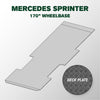 VANDECK Custom Fit Mercedes Sprinter 170 Van Floor Mat (2015+), Deck Plate, Heavy Duty Rubber Cargo Liner