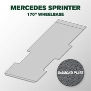VANDECK™ Custom Fit Rubber Cargo Van Floor | Mercedes Sprinter 170, Diamond Plate (2019+) — image 1