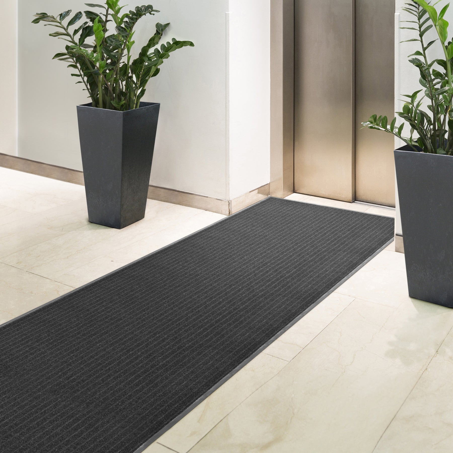 3 ft x 20 ft Atlas 5 - Ribbed Needlepunch Floor Mat - Sheets&Rolls.com