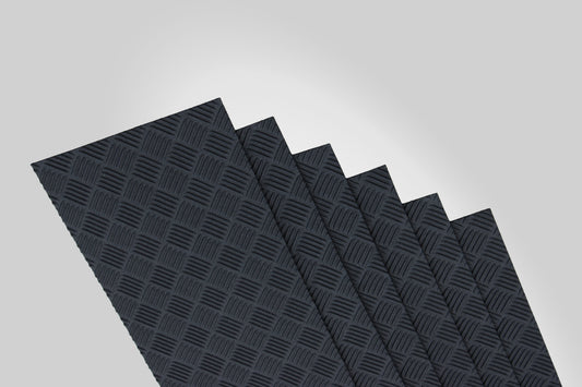 EnviroFlex™ 4mm Deck Plate Rubber Stair Treads | 9" x 24", 12 Pack